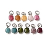 Natural Colorful Tourmaline Faceted Table Cut Cube Charms PALLOY-JF04482-02-1