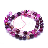 Natural Striped Agate/Banded Agate Beads G-J371-09-8mm-2