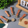 Raw(Unplated) Wax Seal Brass Blank Stamp AJEW-CP0007-44B-4
