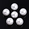 Round ABS Plastic Imitation Pearl Beads OACR-R053-01-2