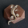 Gecko Alloy Rhinestone Brooches PW-WG0B0D3-01-1