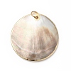 Natural Black Lip Shell Big Pendants BSHE-G029-20G-2