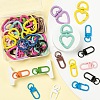 40Pcs 2 Style Spray Painted Eco-Friendly Alloy Swivel Snap Hooks Clasps FIND-LS0001-50-5
