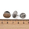 304 Stainless Steel Butterfly Clutches Pin Backs STAS-P262-03P-04-3