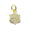Brass Micro Pave Clear Cubic Zirconia Charms KK-H475-59G-05-1