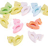 10Pcs UV Plating Opaque Acrylic Beads OACR-TA0004-10-3
