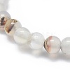 Natural Agate Bead Stretch Bracelets BJEW-K212-A-004-2