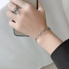 925 Sterling Silver Mariner Link Chain Bracelets for Women BJEW-BB59945-3