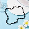 Natural Garnet Chip Beaded Necklace NJEW-JN04615-09-2