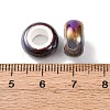 Electroplate Handmade Porcelain European Beads PORC-K010-07-4