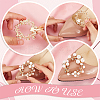 4Pcs 2 Colors Wreath Plastic Imitation Pearl Shoe Decoration AJEW-PH0011-48-4