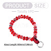Resin Rondelle Bead with Polyester & Spandex Cord Phone Hand Strap Chains HJEW-TADJ0009-3