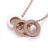 304 Stainless Steel Pendant Necklaces NJEW-I232-03RG-3