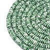 Frosted Natural Green Spot Jasper Beads Strands G-K389-C41-01-3