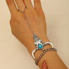 Alloy and Synthetic Turquoise Ring Bracelets for Women FS-WG192DC-02-1