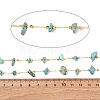 Handmade Synthetic Turquoise Beaded Chains CHC-I026-D-01G-5