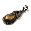 Natural Tiger Eye Pendants G-H065-01R-16-2