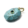 Synthetic Turquoise Pendants GG-CBA7610-06G-05-2
