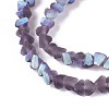 Frosted Transparent Glass Beads Strands LS-GLAA-N054-4mm-12-3