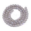 Electroplate Imitation Jade Glass Beads Strands EGLA-Q132-6MM-01B-11-2