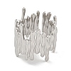 304 Stainless Steel Open Cuff Ring for Women RJEW-U014-06P-2