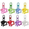 8Pcs 8 Styles Alloy & Acrylic Pendant Decorations HJEW-YW00534-1