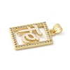 Brass Micro Pave Cubic Zirconia Pendants KK-P294-17G-01-2