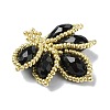 Glass Seed Beaded Woven Pendants PALLOY-MZ00292-4