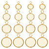 80Pcs 4 Styles 304 Stainless Steel Pendant Cabochon Settings STAS-BBC0002-33-1