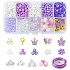 DIY Round Acrylic & Glass Beads Bracelets Jewelry Kits DIY-FS0006-29C-1