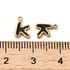 304 Stainless Steel Enamel Charms STAS-L022-292G-K-3