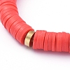 Handmade Polymer Clay Heishi Bead Stretch Bracelets BJEW-JB05095-02-3