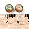 Opaque Spray Painted Glass Beads GLAA-G118-01T-3
