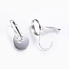 Brass Leverback Earring Findings KK-H023-S-NR-4