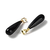 Natural Obsidian Teardrop Pendants G-Q005-03G-01-2
