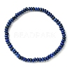 Natural Lapis Lazuli Flat Round Beaded Stretch Bracelets for Women BJEW-JB09717-05-1