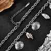 Summer Beach 304 Stainless Steel & Shell Pendant Necklaces NJEW-Z061-09P-2