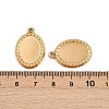 304 Stainless Steel Pendant Cabochon Settings STAS-L303-35G-3