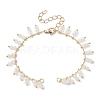 Handmade Glass Beaded Chain Link Bracelet Making AJEW-JB01150-30-1