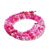 Faceted Natural Striped Agate/Banded Agate Beads Strands X-G-F447-4mm-H08-6