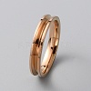 201 Stainless Steel Grooved Finger Ring Settings RJEW-WH0012-11E-1