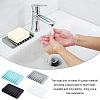 AHADEMAKER 4Pcs 4 Colors Silicone Self Draining Soap Dish Holder AJEW-GA0004-79-5