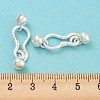 925 Sterling Silver S-Hook Clasps STER-Q191-07B-S-4