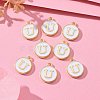 Golden Plated Alloy Charms X-ENAM-S118-01U-5
