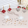 100Pcs 2 Style 304 Stainless Steel Ball Post Stud Earring Findings STAS-BBC0004-74-4