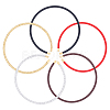 5Pcs 5 Colors Braided 304 Stainless Steel Wire Bracelet Making MAK-UN0001-34-1