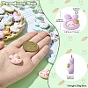 25Pcs 5 Colors Opque Resin Animal Pendants RESI-CJ0003-76-8