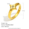 316L Surgical Stainless Steel with Clear Cubic Zirconia Finger Rings WGD89A7-02-2