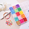 2250Pcs 15 Colors Eco-Friendly Handmade Polymer Clay Beads CLAY-YW0001-26A-6