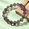 Natural Amethyst Round Beads Stretch Bracelets for Women BJEW-L712-B04-12mm-3